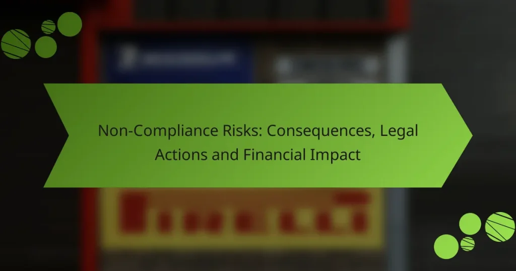 Non-Compliance Risks: Consequences, Legal Actions and Financial Impact